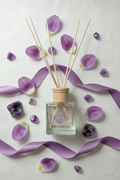 Flat Lay with Crystals and Petals